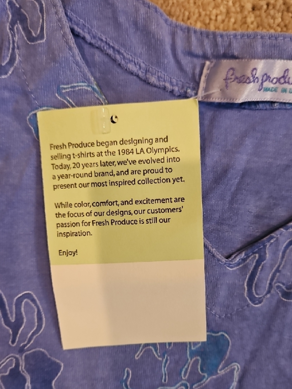 fresh produce Purple/Blue Floral Dress - Picture 3 of 11